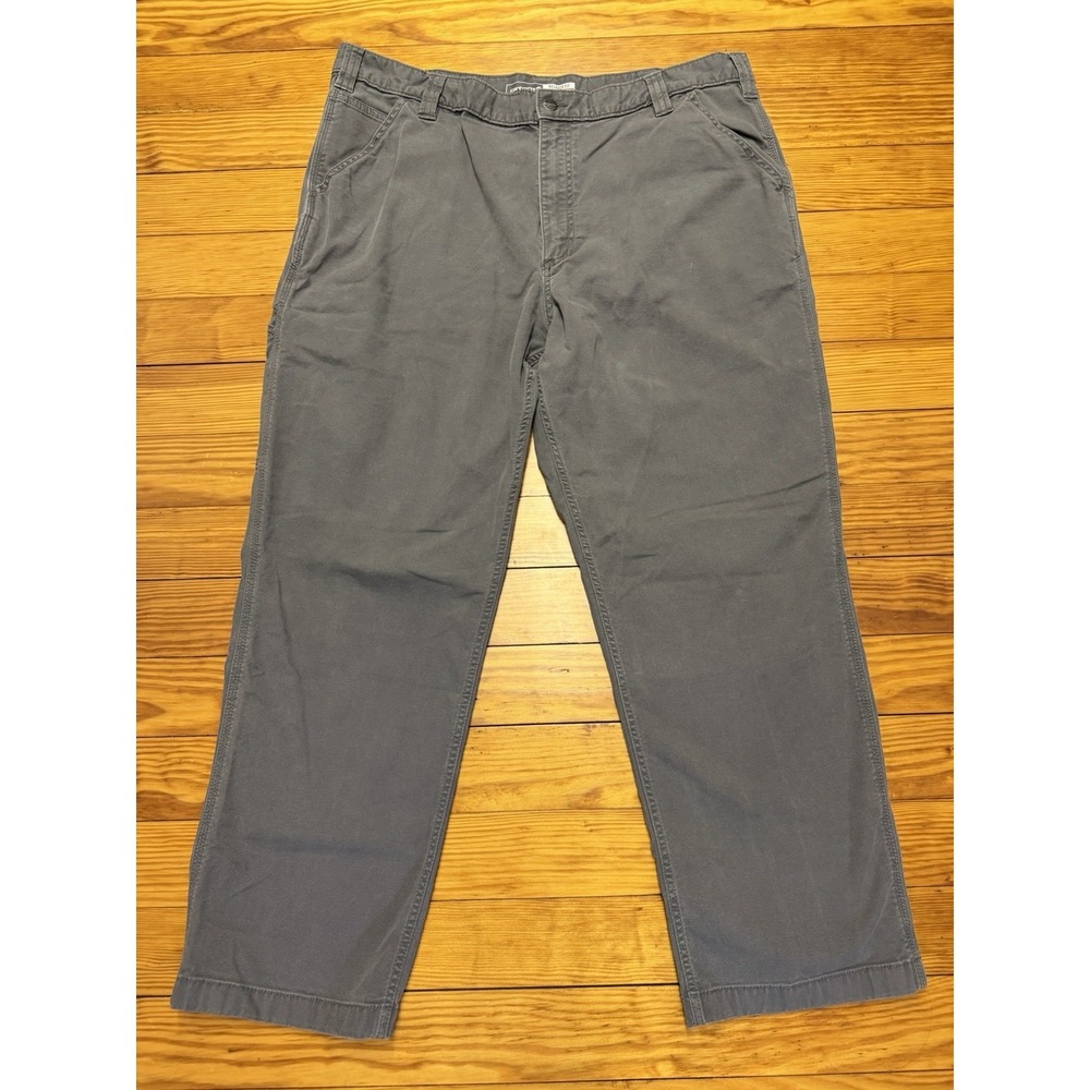 Carhartt BN2291-M Rugged Flex Relaxed Fit Canvas Work Pants 42x32 Dark Gray